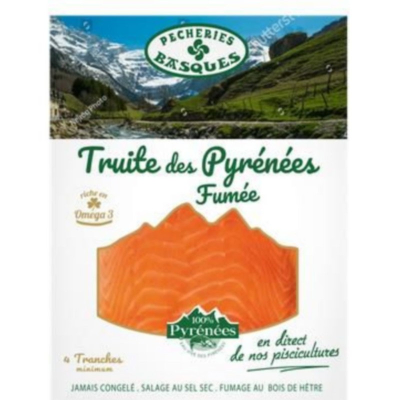 Truite des Pyrénées fumée x4 120g