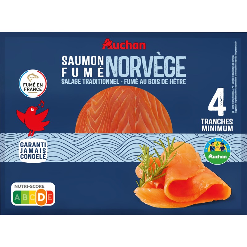 CULTIVONS LE BON Saumon fumé de Norvège 4 tranches 130g