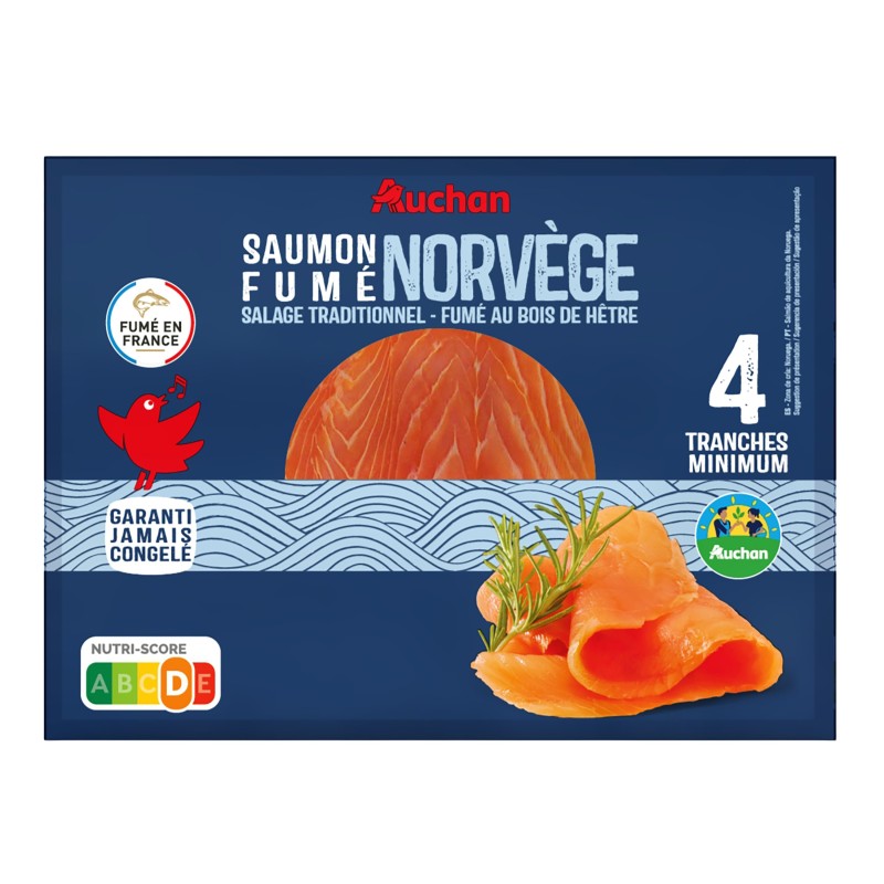 CULTIVONS LE BON Saumon fumé de Norvège 4 tranches 130g
