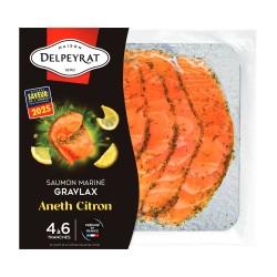 Saumon mariné façon gravlax aneth citron 100g