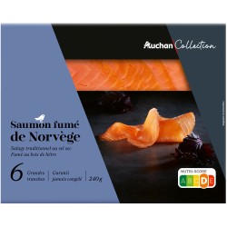 CULTIVONS LE BON Saumon fumé de Norvège 6 tranches 240g