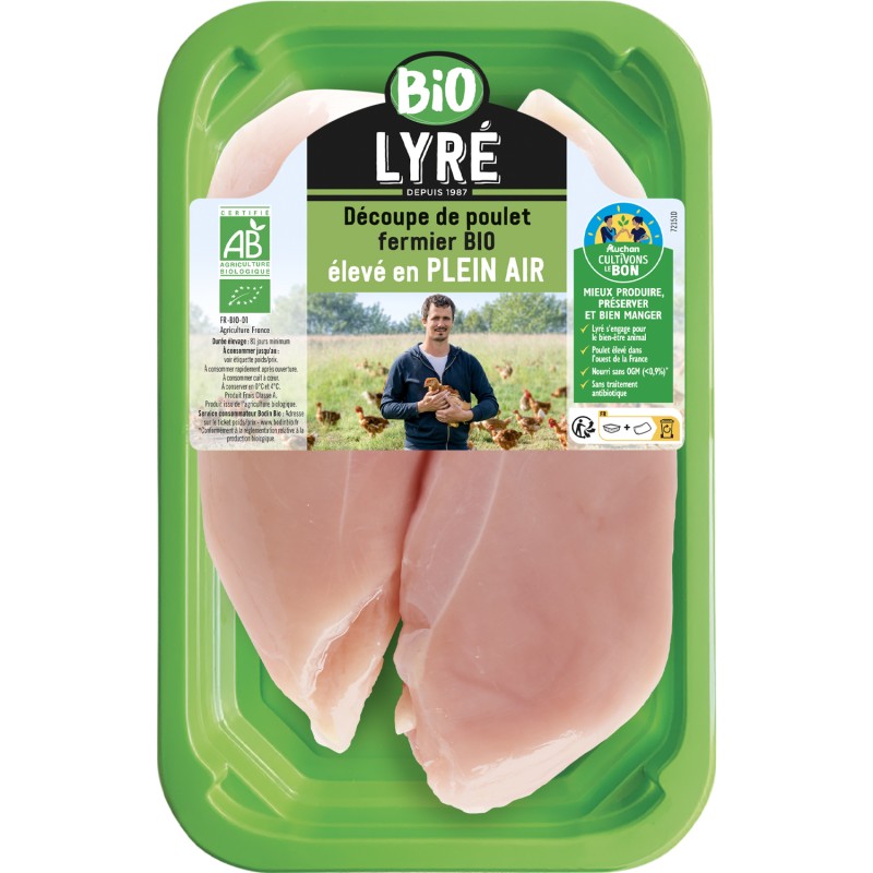 CULTIVONS LE BON Escalopes de poulet fermier bio 200g