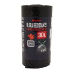 Sacs Poubelle Ultra Résistants avec Liens Coulissants 20x30l