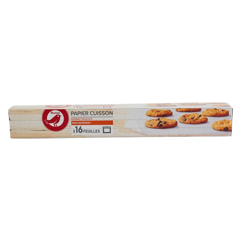 Papier cuisson feuilles prédécoupées larges x16