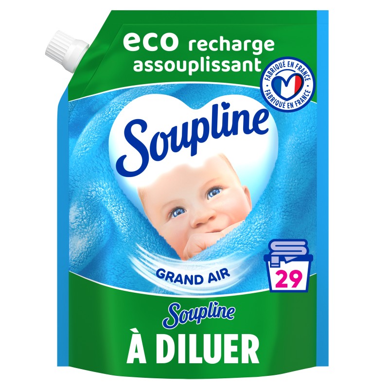 Adoucissant eco recharge saveur grand air 600ml