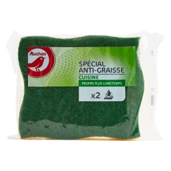 Eponge Spéciale Anti-Graisse Cuisine x2