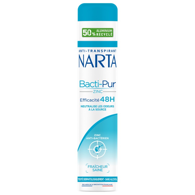 Déodorant spray bacti-pur zinc anti-bactérien 48h 200ml