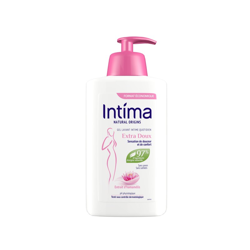 Gel lavant intime Natural origin quotidien extra doux extrait d'hamamélis 500ml