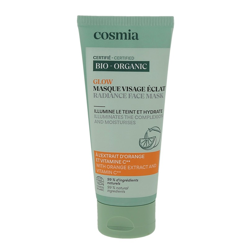 Masque visage Glow éclat à l'extrait d'orange bio 100ml