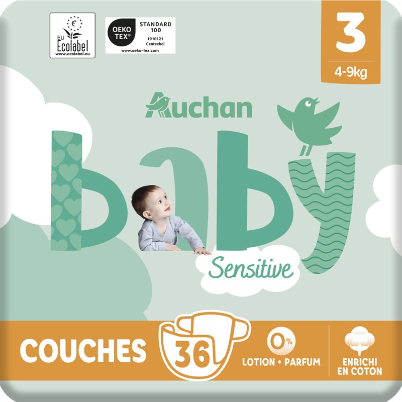 Sensitive Couches Taille 3 4-9kg x36