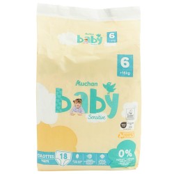 Couches culottes sensitive taille 6 +16kg x18