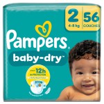Couches baby dry taille 2 4-8kg x56
