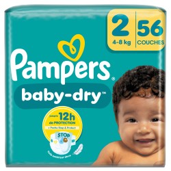 Couches baby dry taille 2 4-8kg x56