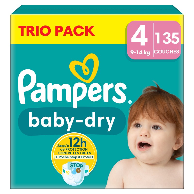 Couches baby-dry 9-14kg taille 4 x135