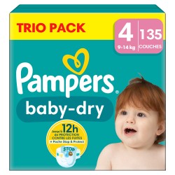 Couches baby-dry 9-14kg taille 4 x135