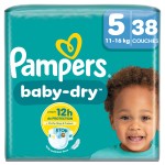 Couches baby dry taille 5 11-16kg x38