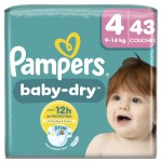 Couches baby dry taille 4 9-14kg x43