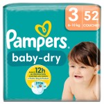 Couches baby dry taille 3 6-10kg x52