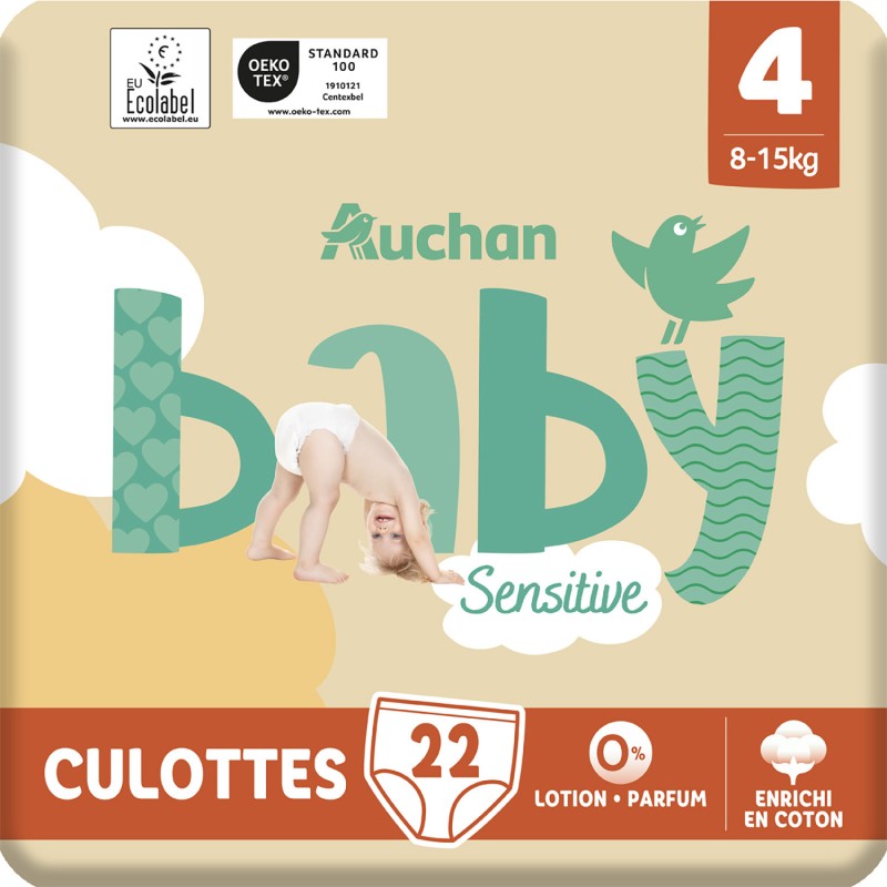 Couches culotte sensitive taille 4 8-15kg x22