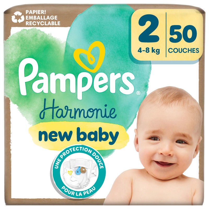 Couches harmonie new baby taille 2 4-8kg x50