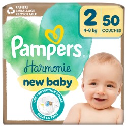 Couches harmonie new baby taille 2 4-8kg x50