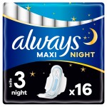 Serviettes hygiéniques maxi nuit avec ailettes taille 3 x16