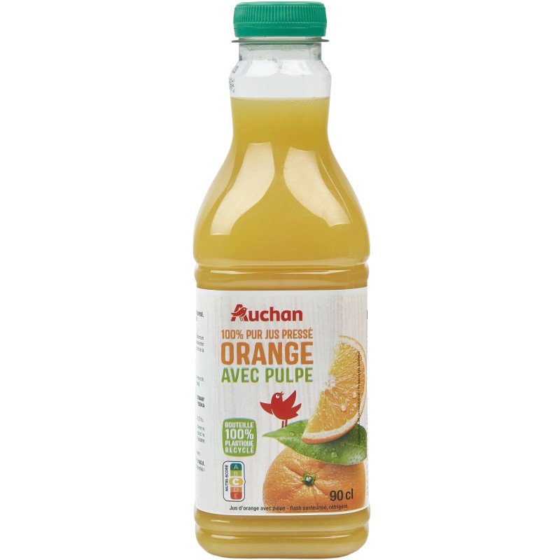 Pur jus d'orange pressé avec pulpe 90cl