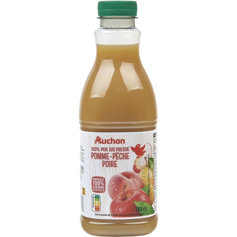 Jus de Fruits Pressé Pomme Pêche Poire 90cl
