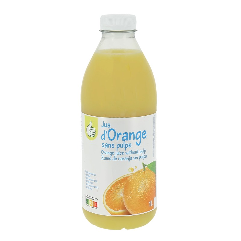 Jus d'orange sans pulpe 1l