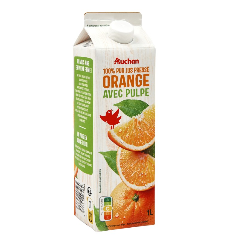 Pur Jus d'Orange avec Pulpe 1l