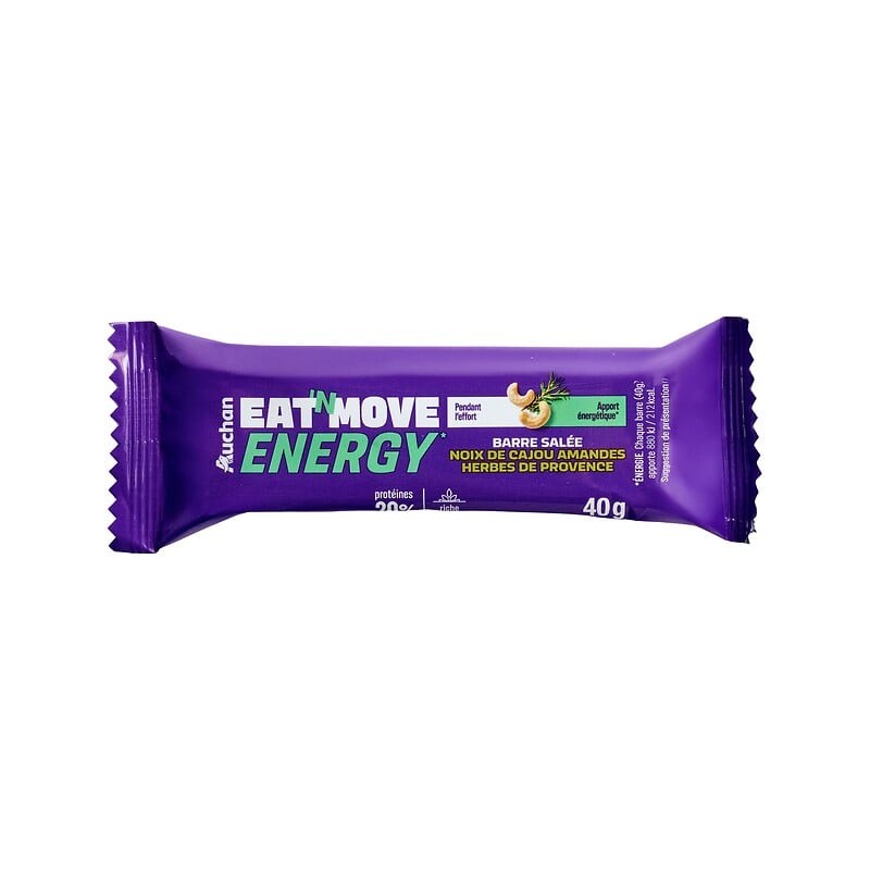 Barre énergétique salée noix de cajou herbes de Provence 40g