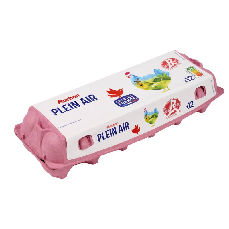 Oeufs Poules Elevées en Plein Air x12