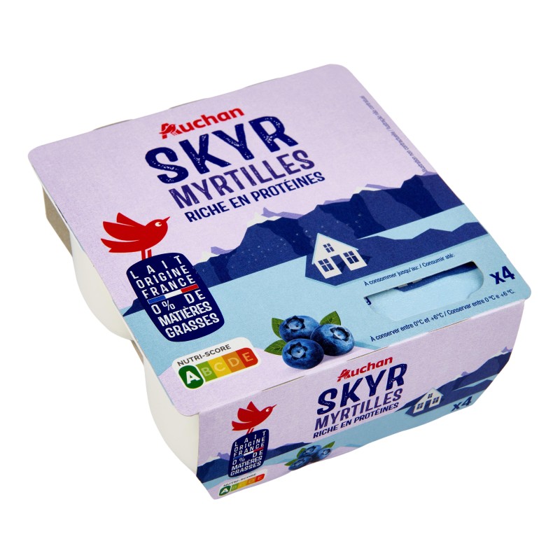 Skyr myrtille 0%MG 4x100g