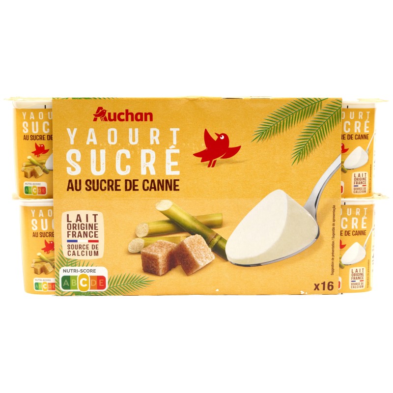 Yaourt nature au sucre de canne 16x125g