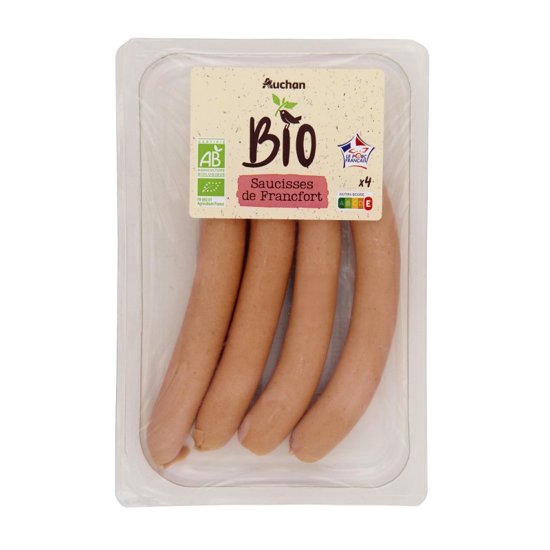 CULTIVONS LE BON Saucisses de Francfort x4 200g