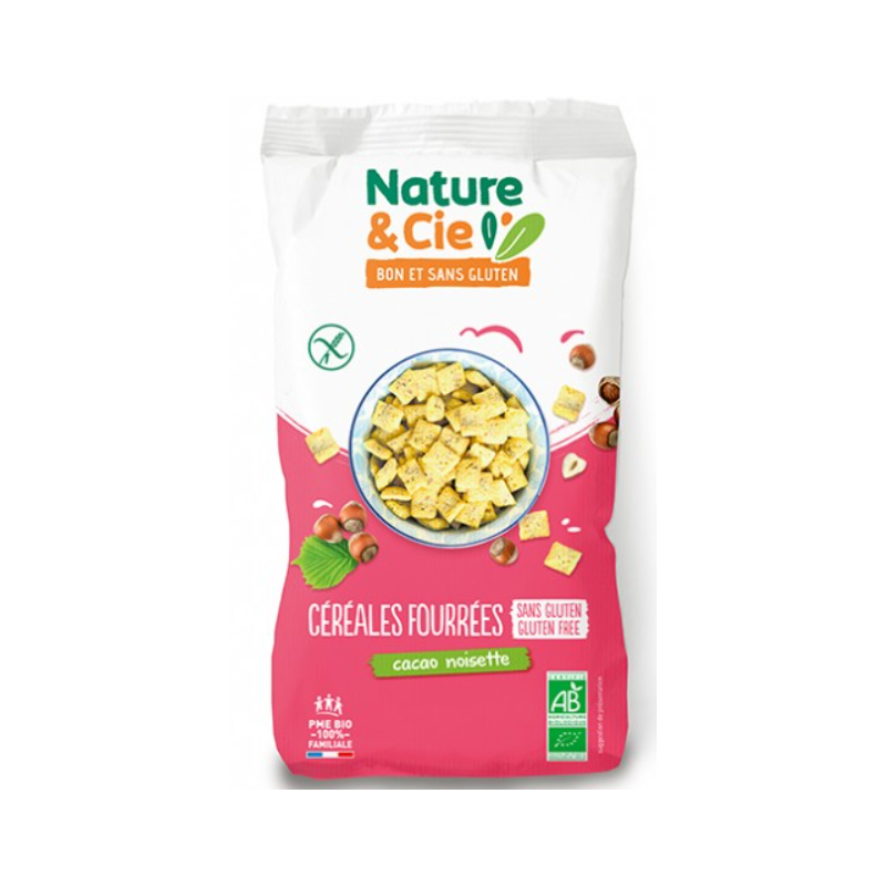 Bio Céréales Fourrées Cacao et Noisette 250g