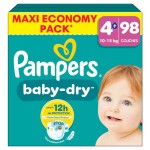 Couches baby dry taille 4+ 10-15kg x98