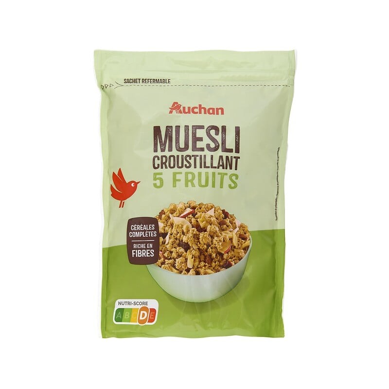Muesli croustillant 5 fruits 450g
