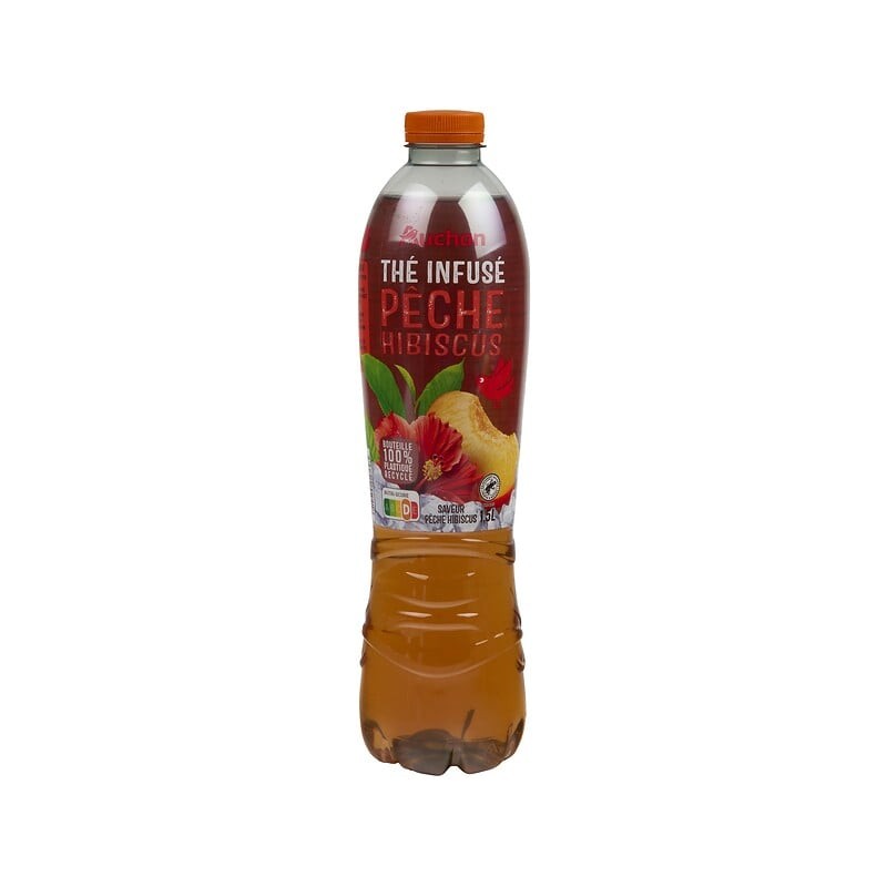 Boisson thé saveur pêche hibiscus
