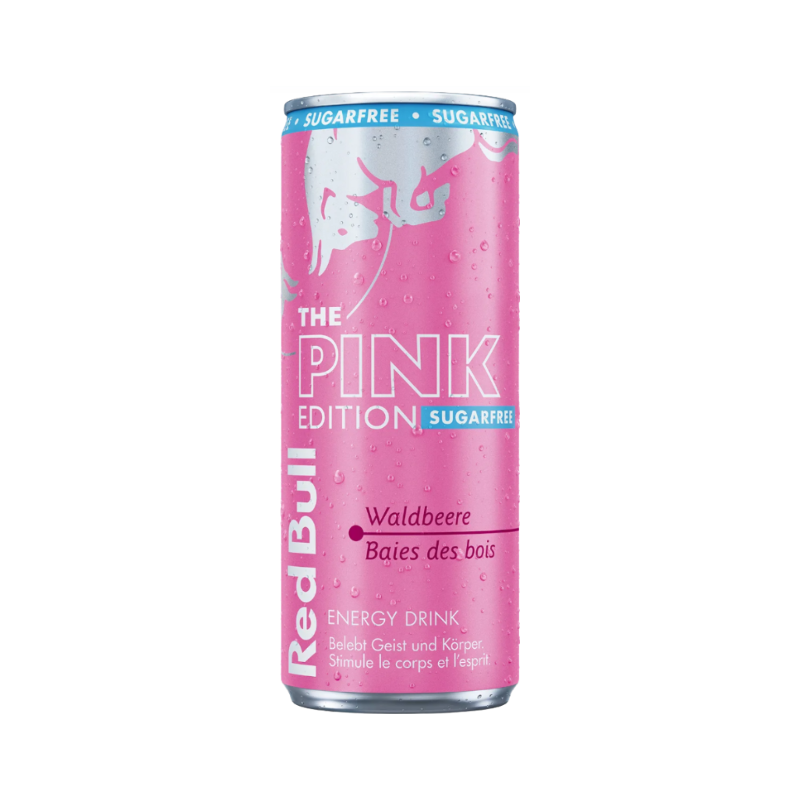 Boisson énergisante fruits des bois pink edition sans sucre 25cl