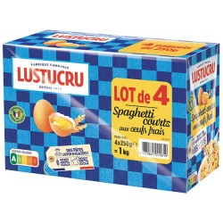 Spaghetti courts aux œufs frais 4x250g