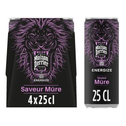 Energize boisson énergisante saveur mûre 4x25cl
