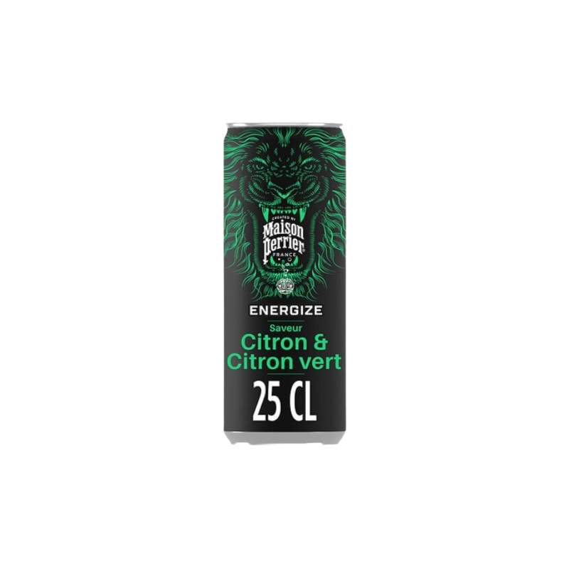 Energize boisson énergisante saveur citron et citron vert 25cl
