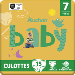 Couches culottes taille 7 18kg et + x15