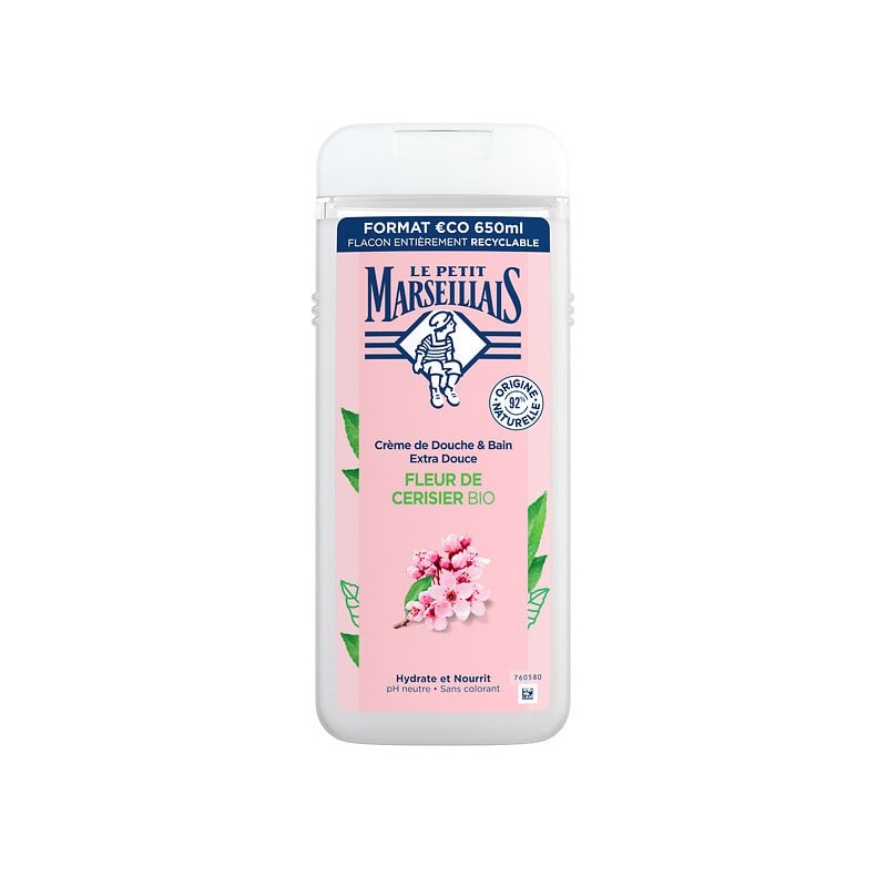 Crème de douche et bain extra douce à la fleur de cerisier 650ml