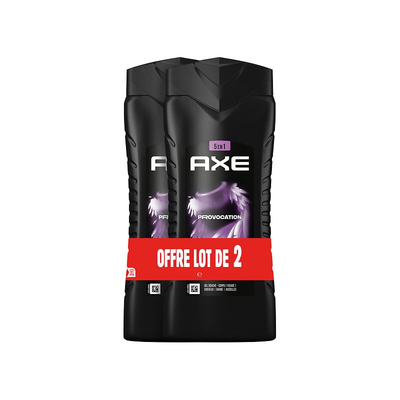 Gel douche 5en1 provocation 2x400ml