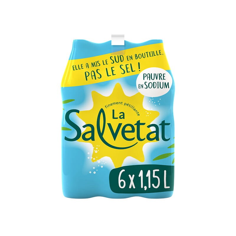 Eau gazeuse minérale naturelle pauvre en sodium 6x1.15l