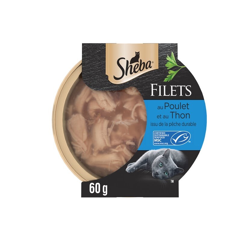 Filets au poulet et au thon MSC pour chat adulte 60g