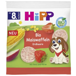 Snack gaufres de maïs à la fraise bio dès 8 mois 23g