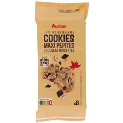 Cookies maxi pépites au chocolat noisettes 184g